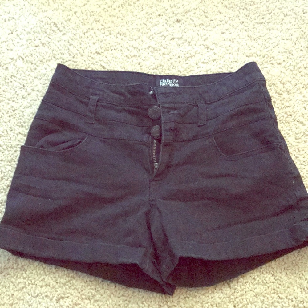 High waisted jean shorts